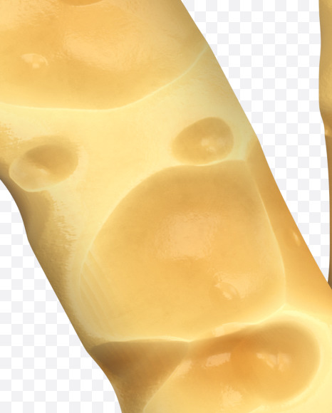 Letter N from Swiss Cheese 3D Lettering on Yellow Images Creative Fonts - S51325