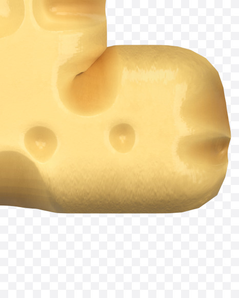 1 from Swiss Cheese 3D Lettering on Yellow Images Creative Fonts - S51339
