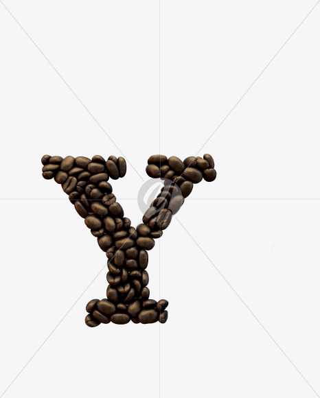 Letter Y from Coffee Font on Yellow Images Creative Fonts - S51591