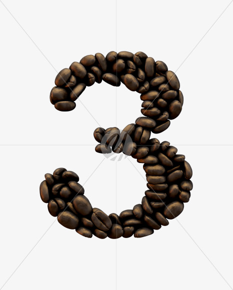 3 from Coffee Font on Yellow Images Creative Fonts - S51560