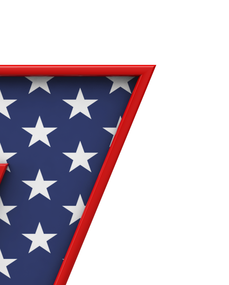 7 from USA stars and stripes font on Yellow Images Creative Fonts - S51656