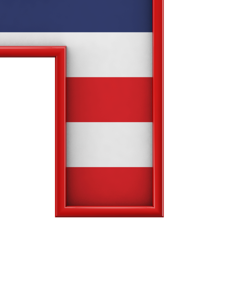 Letter h from USA stars and stripes font on Yellow Images Creative Fonts - S51666