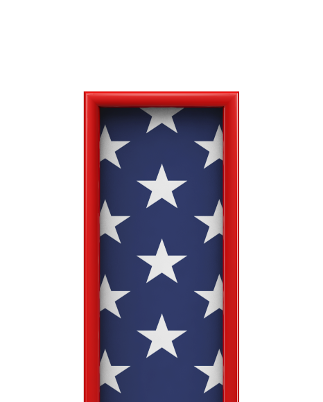 Letter i from USA stars and stripes font on Yellow Images Creative Fonts - S51667