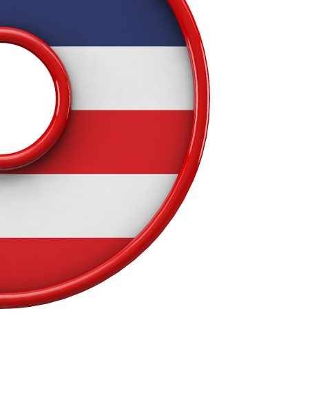 8 from USA stars and stripes font on Yellow Images Creative Fonts - S51657