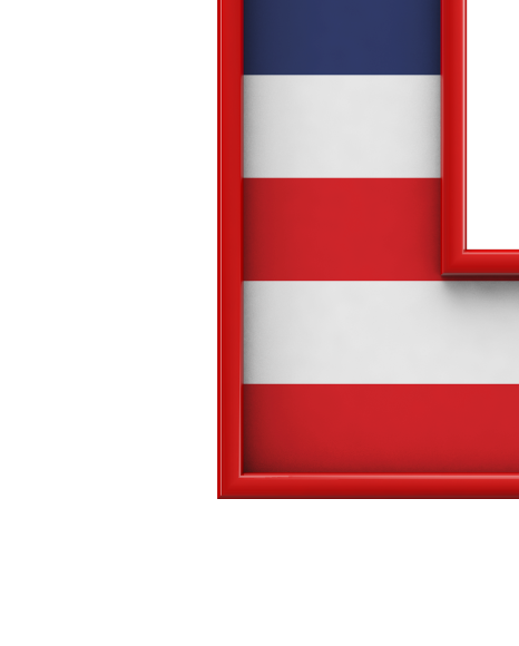 Letter l from USA stars and stripes font on Yellow Images Creative Fonts - S51670