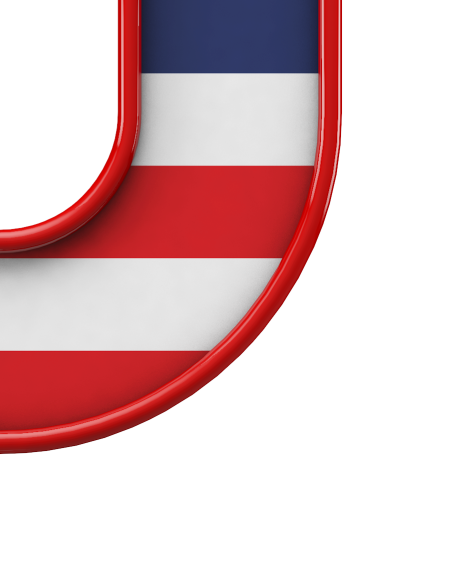 Letter j from USA stars and stripes font on Yellow Images Creative Fonts - S51668