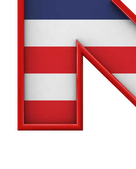 Letter k from USA stars and stripes font on Yellow Images Creative Fonts - S51669