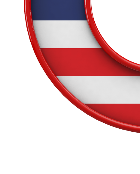 Letter c from USA stars and stripes font on Yellow Images Creative Fonts - S51661