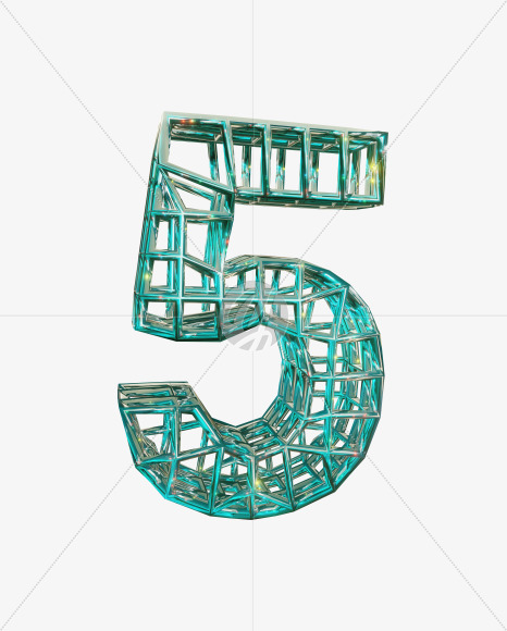 5 from Sparkling Aquamarine Font. on Yellow Images Creative Fonts - S51885