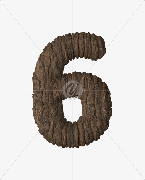 6 from Bark 3D Lettering on Yellow Images Creative Fonts - S51973