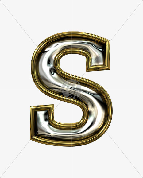 s lowercase from Stamped steel font, gold frame. Door number style. on Yellow Images Creative Fonts - S52263