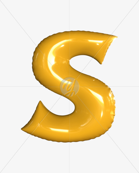 s lowercase from Inflated balloon font. on Yellow Images Creative Fonts - S52415