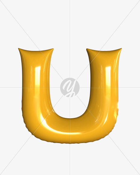 u lowercase from Inflated balloon font. on Yellow Images Creative Fonts - S52417