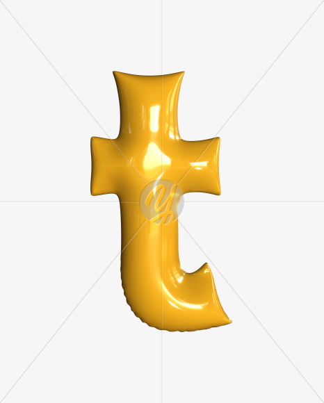 t lowercase from Inflated balloon font. on Yellow Images Creative Fonts - S52416