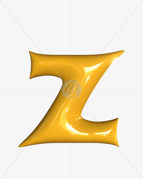 z lowercase from Inflated balloon font. on Yellow Images Creative Fonts - S52422