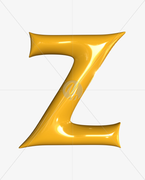 Z uppercase from Inflated balloon font. on Yellow Images Creative Fonts - S52396