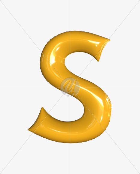 S uppercase from Inflated balloon font. on Yellow Images Creative Fonts - S52389