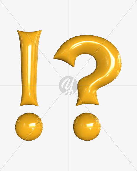 !? from Inflated balloon font. on Yellow Images Creative Fonts - S52428