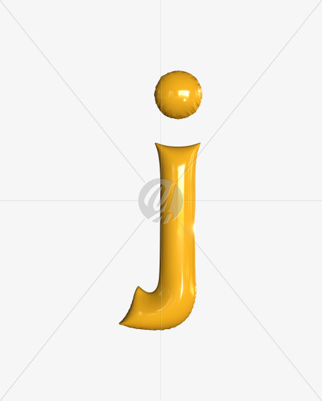 j lowercase from Inflated balloon font. on Yellow Images Creative Fonts - S52406