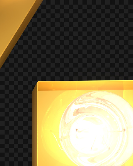 4 lights on from Burlesque light bulb letters on Yellow Images Creative Fonts - S52514