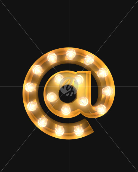 @ lights on from Burlesque light bulb letters on Yellow Images Creative Fonts - S52522