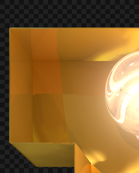 L lights on from Burlesque light bulb letters on Yellow Images Creative Fonts - S52496