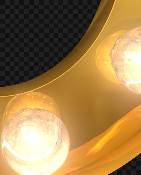 Q lights on from Burlesque light bulb letters on Yellow Images Creative Fonts - S52501