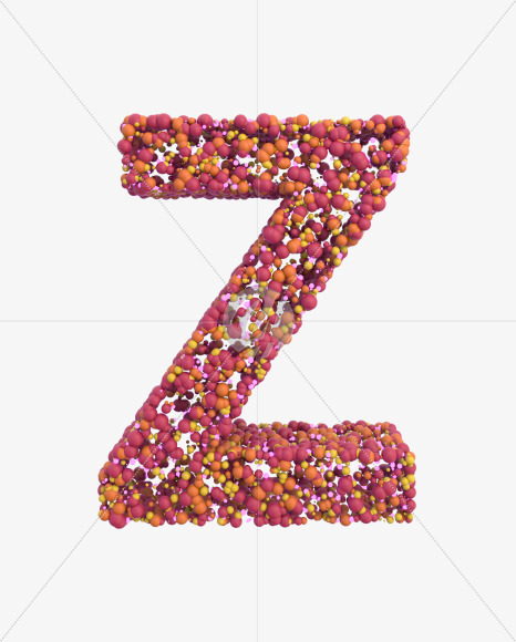 z lowercase from Sticky Balls on Yellow Images Creative Fonts - S52616