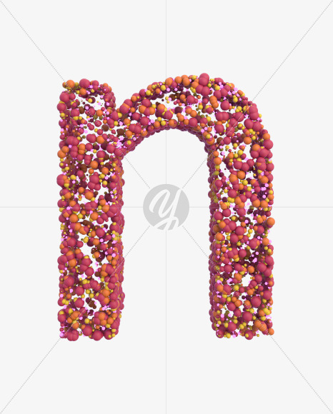 n lowercase from Sticky Balls on Yellow Images Creative Fonts - S52592