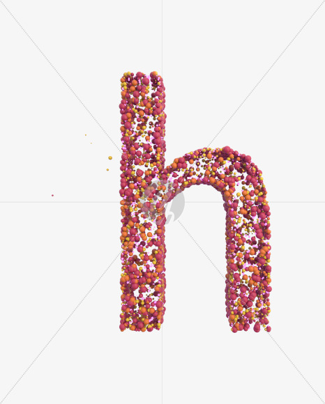 h lowercase from Sticky Balls on Yellow Images Creative Fonts - S52580