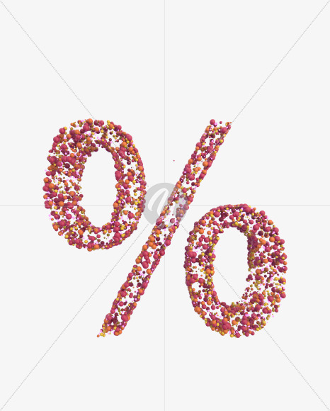 zMarkers - Percentage from Sticky Balls on Yellow Images Creative Fonts - S52640