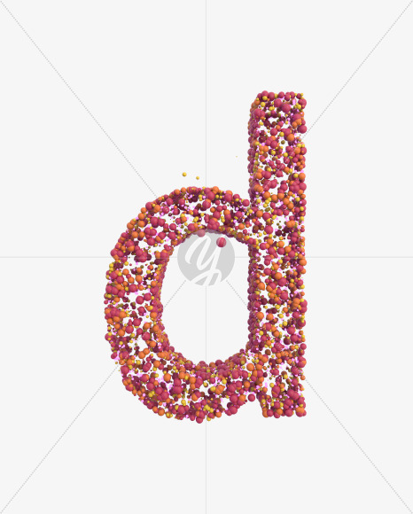 d lowercase from Sticky Balls on Yellow Images Creative Fonts - S52572