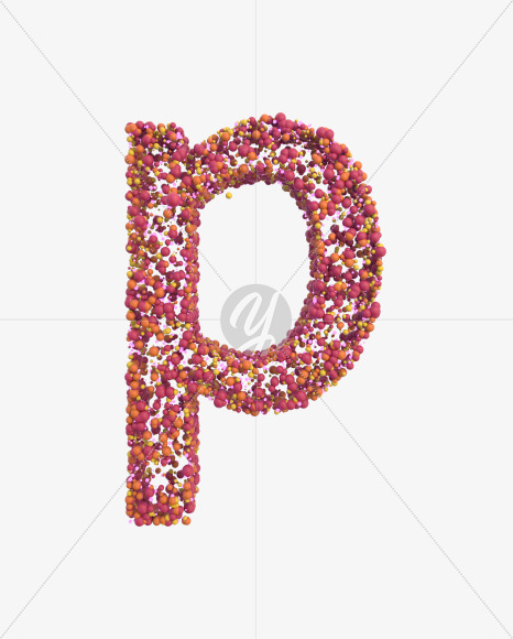 p lowercase from Sticky Balls on Yellow Images Creative Fonts - S52596