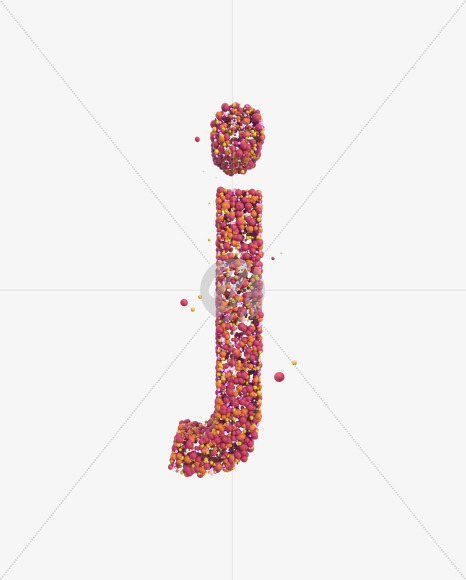 j lowercase from Sticky Balls on Yellow Images Creative Fonts - S52584