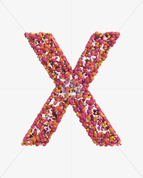 x lowercase from Sticky Balls on Yellow Images Creative Fonts - S52612