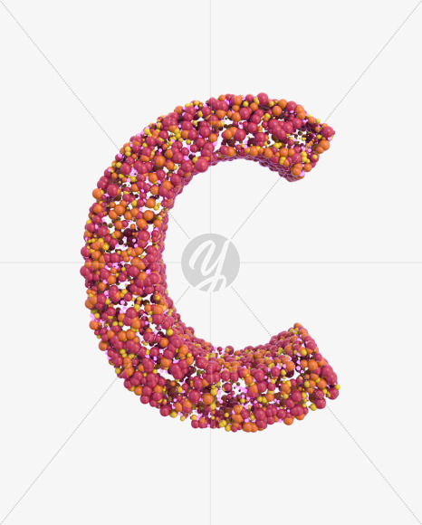 c lowercase from Sticky Balls on Yellow Images Creative Fonts - S52570