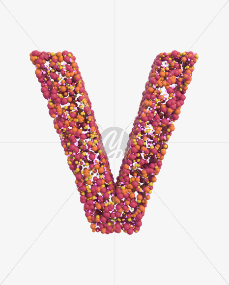 v lowercase from Sticky Balls on Yellow Images Creative Fonts - S52608