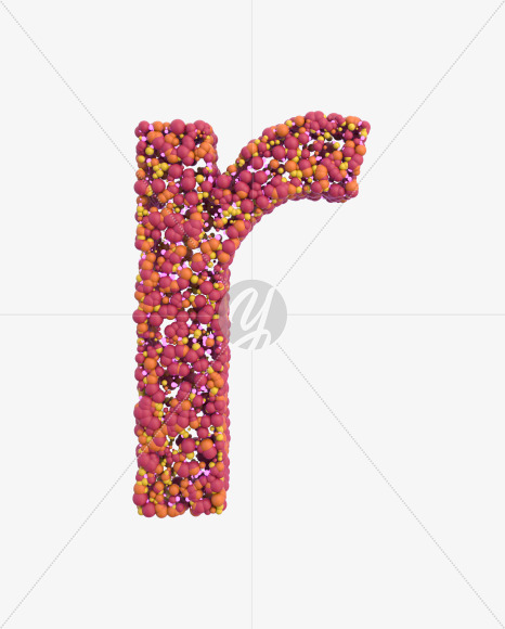 r lowercase from Sticky Balls on Yellow Images Creative Fonts - S52600