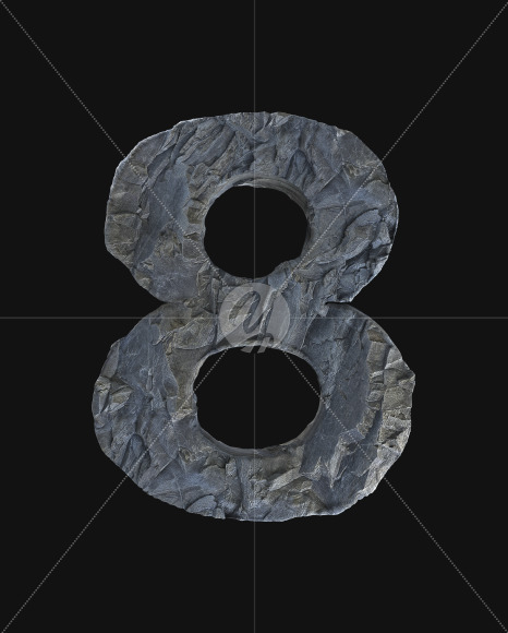 8 from Rock Font on Yellow Images Creative Fonts - S52822