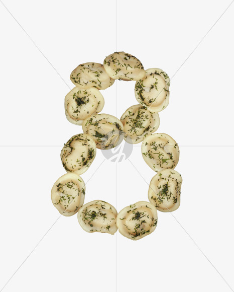 8 from Dumplings with Fennel font on Yellow Images Creative Fonts - S52968