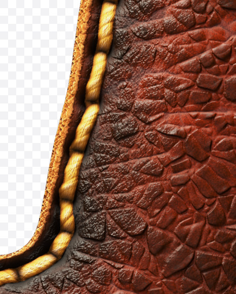 Letter X from Leather font on Yellow Images Creative Fonts - S53003