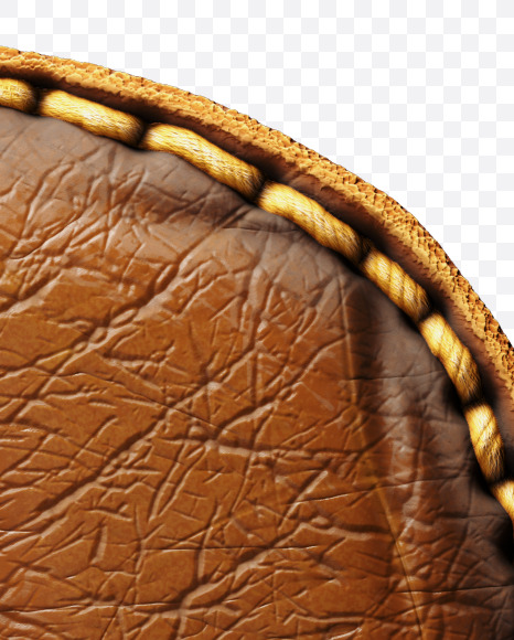Letter R from Leather font on Yellow Images Creative Fonts - S53062