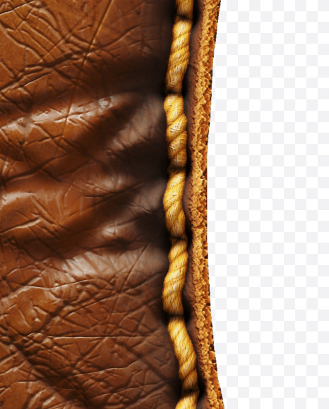 Letter G from Leather font on Yellow Images Creative Fonts - S53051