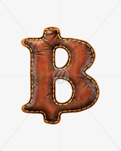 bitcoin from Leather font on Yellow Images Creative Fonts - S53165