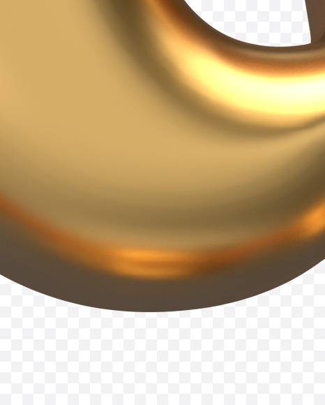 Letter g from 3D Gold Font on Yellow Images Creative Fonts - S53509