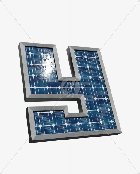 Letter Y from Solar Panel Alphabet on Yellow Images Creative Fonts - S53541