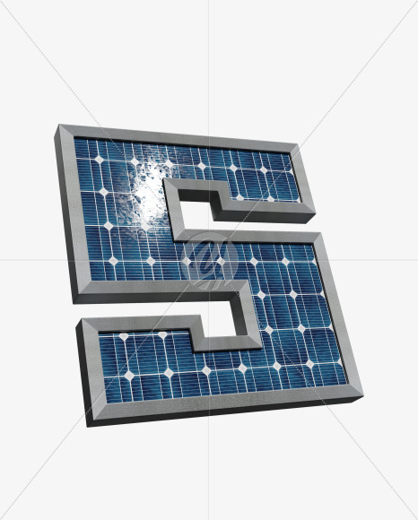 Letter S from Solar Panel Alphabet on Yellow Images Creative Fonts - S53535