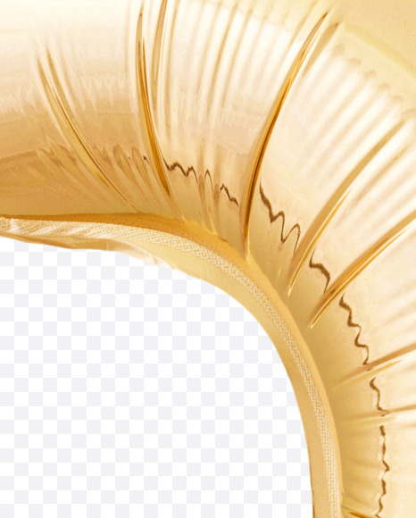 Letter T from Golden Helium Balloon font on Yellow Images Creative Fonts - S53717