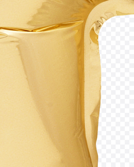 Letter F from Golden Helium Balloon font on Yellow Images Creative Fonts - S53703