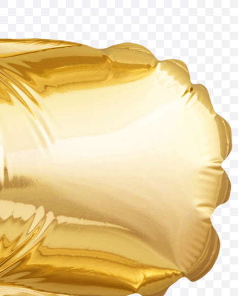 Letter E from Golden Helium Balloon font on Yellow Images Creative Fonts - S53702